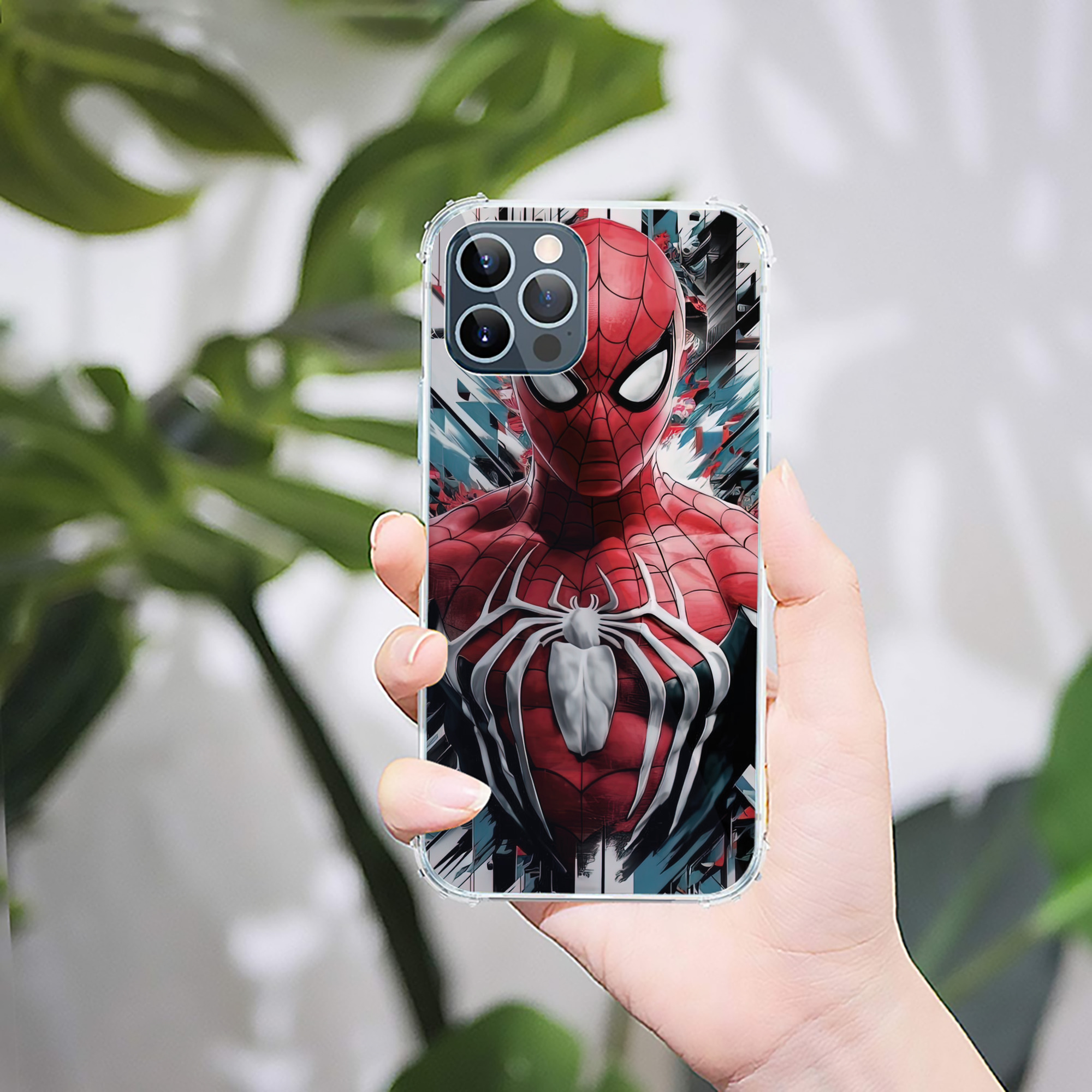 （画像用） Spider Man スパイダーマン 【iPhone 12シリーズ対応】透明スマホケース（クリアソフトケース）